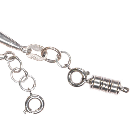 Carolyn Pollack Southwestern sterling silver stamped pillow bead necklace - Estate Fresh Austin