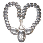 Carolyn Pollack Southwestern sterling silver stamped pillow bead necklace - Estate Fresh Austin