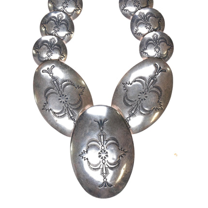 Carolyn Pollack Southwestern sterling silver stamped pillow bead necklace - Estate Fresh Austin