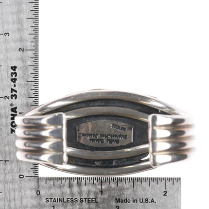 6.25" Orville Tsinnie Navajo GemBone Dinosaur Bone Sterling silver cuff bracelet - Estate Fresh Austin