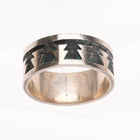 sz6.75 Stephen Hyson Naseyoma Hopi Overlay band ring sterling silver - Estate Fresh Austin