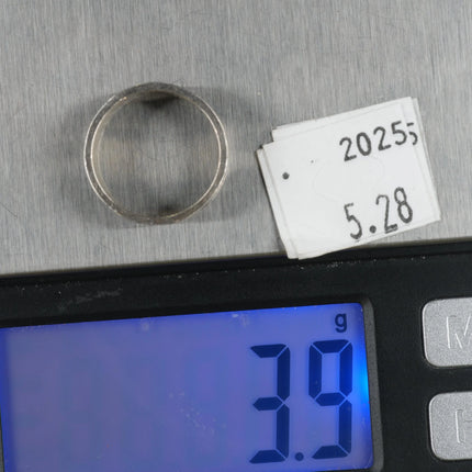 sz6.75 Stephen Hyson Naseyoma Hopi Overlay band ring sterling silver - Estate Fresh Austin