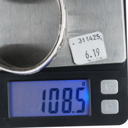 7" Big Bernard Dawahoya Hopi overlay cuff bracelet corn kachinas sterling silver - Estate Fresh Austin