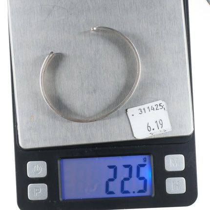 6.25" Eddison Wadsworth Hopi Overlay leaping frogs cuff bracelet sterling silver - Estate Fresh Austin