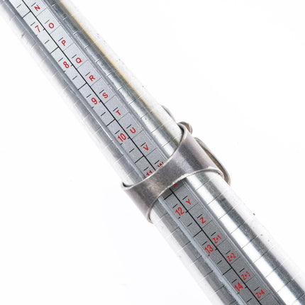 sz11.5 Mike Simplicio Zuni sterling silver Horse intarsia inlay turquoise ring - Estate Fresh Austin