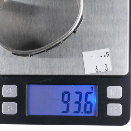 7" Vintage Navajo/Zuni inlay turquoise knifewing cuff bracelet sterling silver - Estate Fresh Austin