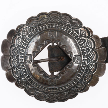 Tom Dewitt First Phase Style Ingot coin silver Concho Belt Deep stamped sterling - Estate Fresh Austin