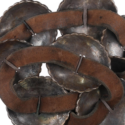 Tom Dewitt First Phase Style Ingot coin silver Concho Belt Deep stamped sterling - Estate Fresh Austin