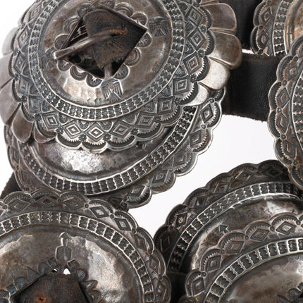 Tom Dewitt First Phase Style Ingot coin silver Concho Belt Deep stamped sterling - Estate Fresh Austin