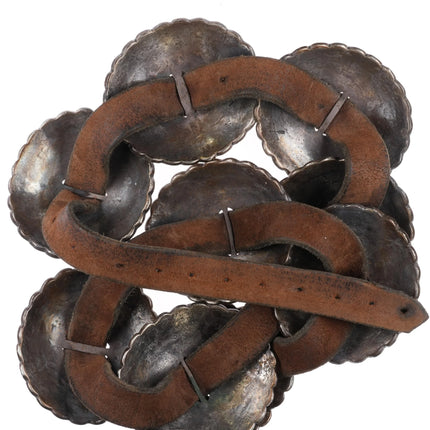 Tom Dewitt First Phase Style Ingot coin silver Concho Belt Deep stamped sterling - Estate Fresh Austin