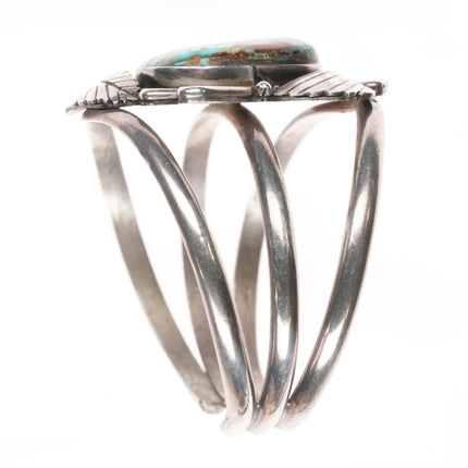 6.1" Vintage Navajo Royston Turquoise cuff bracelet sterling silver c1970's - Estate Fresh Austin