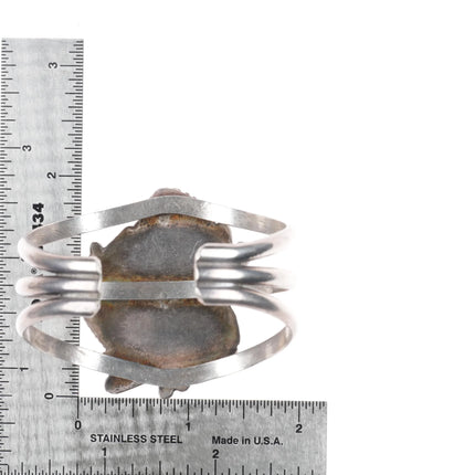 6.1" Vintage Navajo Royston Turquoise cuff bracelet sterling silver c1970's - Estate Fresh Austin