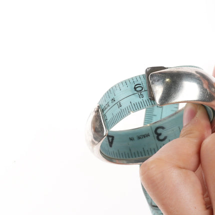 6" Orville Tsinnie Navajo sterling silver Mediterranean red coral cuff bracelet - Estate Fresh Austin