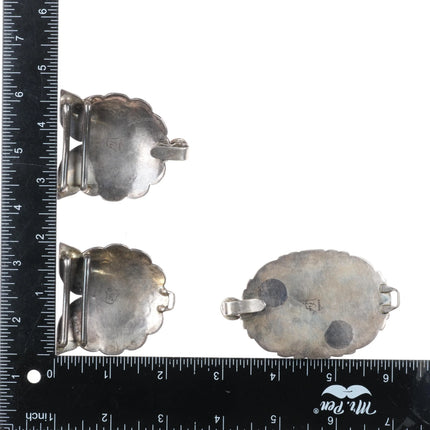 Foster Yazzie Navajo sterling silver large turquoise combo belt buckle set - Estate Fresh Austin