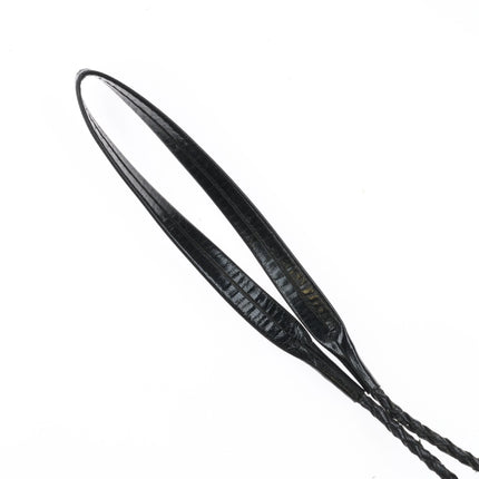 Large Vintage Navajo sterling silver petrified wood picture agate bolo tie - Estate Fresh Austin