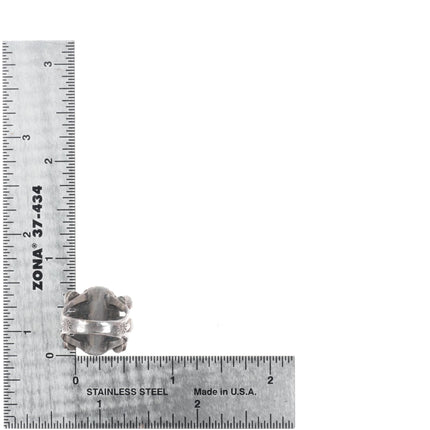 sz4.5 Vintage Navajo sterling silver snake eye turquoise ring nice center stone - Estate Fresh Austin