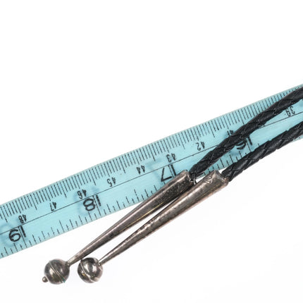 Robert Becenti Jr Vintage Navajo sterling silver Kachina overlay bolo tie - Estate Fresh Austin