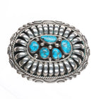 Vintage Joe Paul Navajo Sterling silver turquoise nugget belt buckle - Estate Fresh Austin