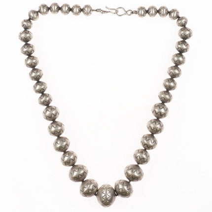 Amazing Vintage Hand Stamped Navajo pearl beaded necklace - Estate Fresh Austin