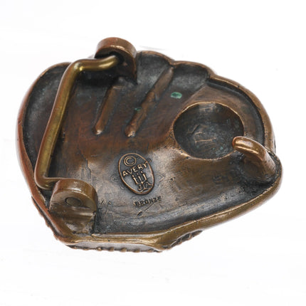 Retired James Avery bronze baseball/Softball glove belt buckle - Estate Fresh Austin