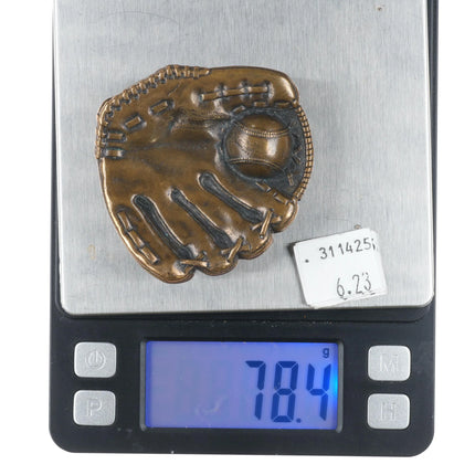 Retired James Avery bronze baseball/Softball glove belt buckle - Estate Fresh Austin
