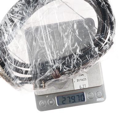 John McCabe 10k gold hand engraved sterling silver rubies Ranger belt buckle set - Estate Fresh Austin