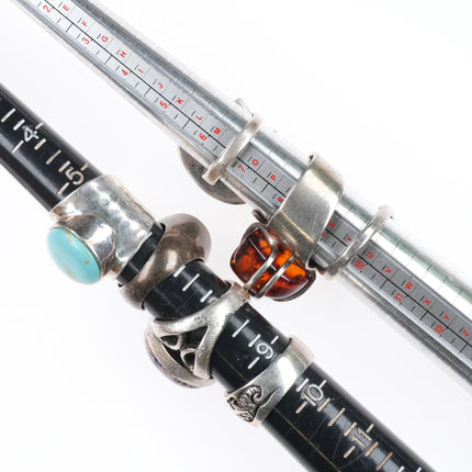 Sz5-10 vintage Collection sterling silver multi-stone modernist rings - Estate Fresh Austin