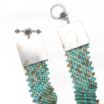 Jimmy Calabaza "Ca-Win" Santo Domingo Coral, turquoise sterling beaded necklace - Estate Fresh Austin