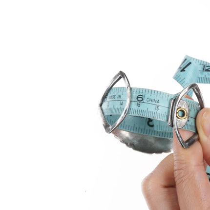 6.5" Vintage 70's-80's Andre's Navajo sterling silver turquoise cuff bracelet - Estate Fresh Austin