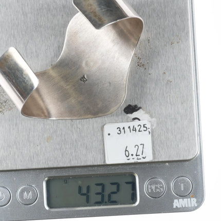 6.8" Retro Desert Rose Trading Sterling silver Baroque pearl cuff bracelet - Estate Fresh Austin