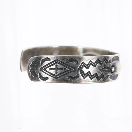 6.35" c1930's Navajo Fred Harvey Era Sterling silver cuff bracelet arrows - Estate Fresh Austin