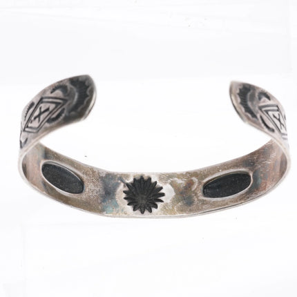 6.35" c1930's Navajo Fred Harvey Era Sterling silver cuff bracelet arrows - Estate Fresh Austin