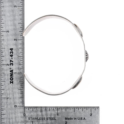 6.35" c1930's Navajo Fred Harvey Era Sterling silver cuff bracelet arrows - Estate Fresh Austin