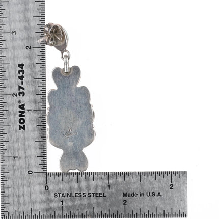 Wayne Etsitty Navajo sterling silver turquoise cluster dangle earrings - Estate Fresh Austin