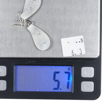 Darren Seweyestewa Hopi Overlay dangle earrings sterling silver - Estate Fresh Austin