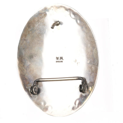 Large Wilbur Muskett Navajo sterling silver shadowbox turquoise belt buckle