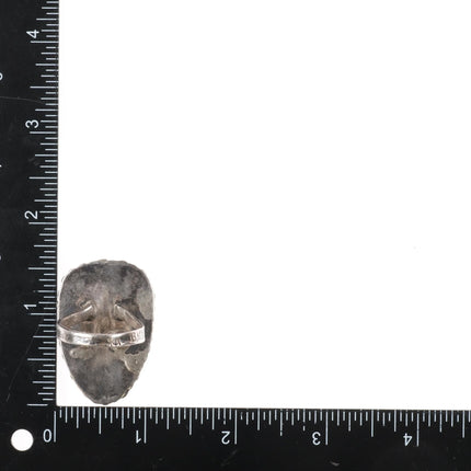 sz11.5 Large Vintage BM Native American sterling silver turquoise ring