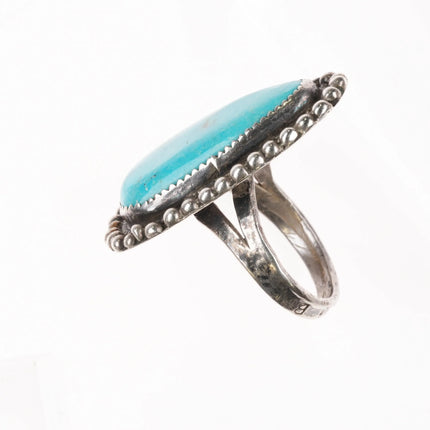 sz11.5 Large Vintage BM Native American sterling silver turquoise ring
