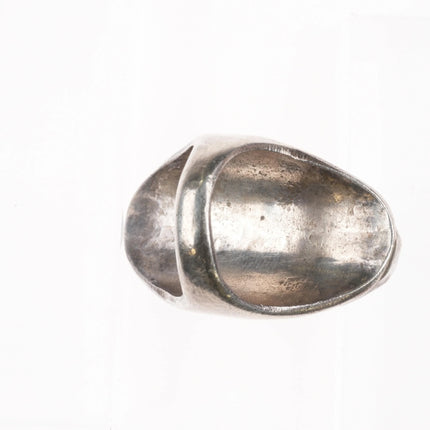 sz10.5 Huge Zuni Simplicio family sterling silver, turquoise, coral ring