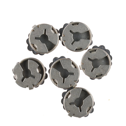 6 Vintage Southwestern sterling silver button covers with concho design - Estate Fresh Austin