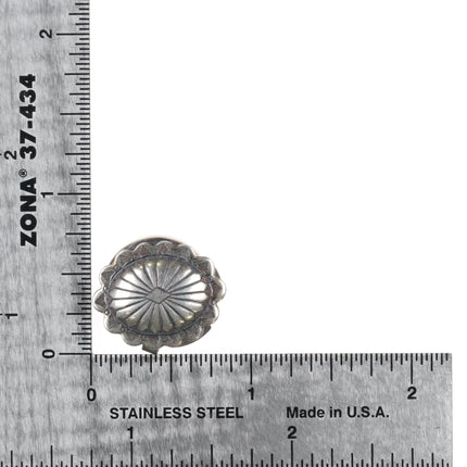 6 Vintage Southwestern sterling silver button covers with concho design - Estate Fresh Austin