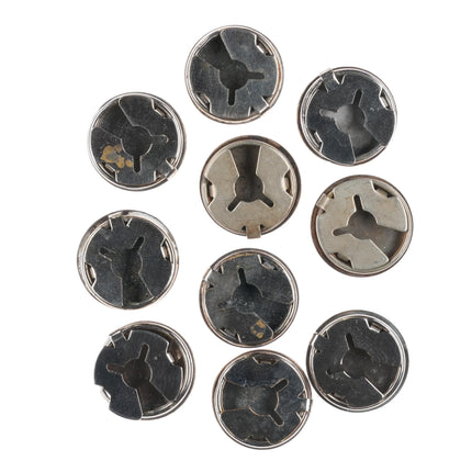 10 Vintage Southwestern sterling silver button covers wolf/Bear/Sunface - Estate Fresh Austin