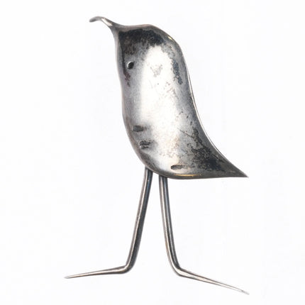 Frances Holmes Boothby modernist sterling silver - standing bird pin/brooch - Estate Fresh Austin