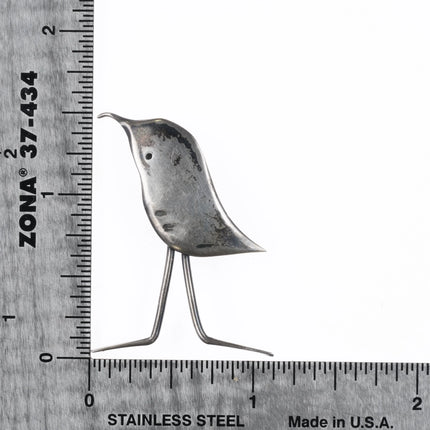 Frances Holmes Boothby modernist sterling silver - standing bird pin/brooch - Estate Fresh Austin