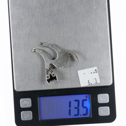 Mexican modernist sterling silver cat pin/brooch - Estate Fresh Austin