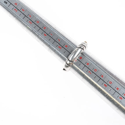 sz6 John Atencio 18k gold/Sterling silver amethyst modernist ring