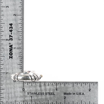 sz6 John Atencio 18k gold/Sterling silver amethyst modernist ring