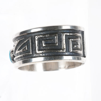 6.25" Wilson Begay Navajo high grade turquoise sterling silver cuff bracelet