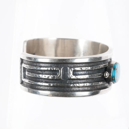 6.25" Wilson Begay Navajo high grade turquoise sterling silver cuff bracelet