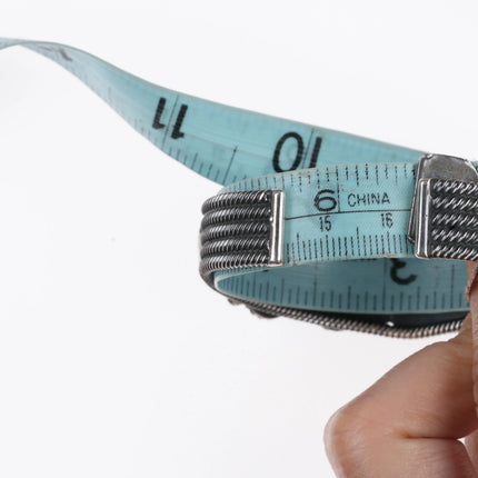 6.35" Ernest Begay Navajo Lone Mountain turquoise sterling silver cuff bracelet - Estate Fresh Austin